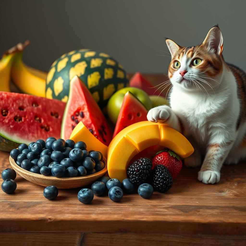 Imagem sobre frutas que gatos podem comer