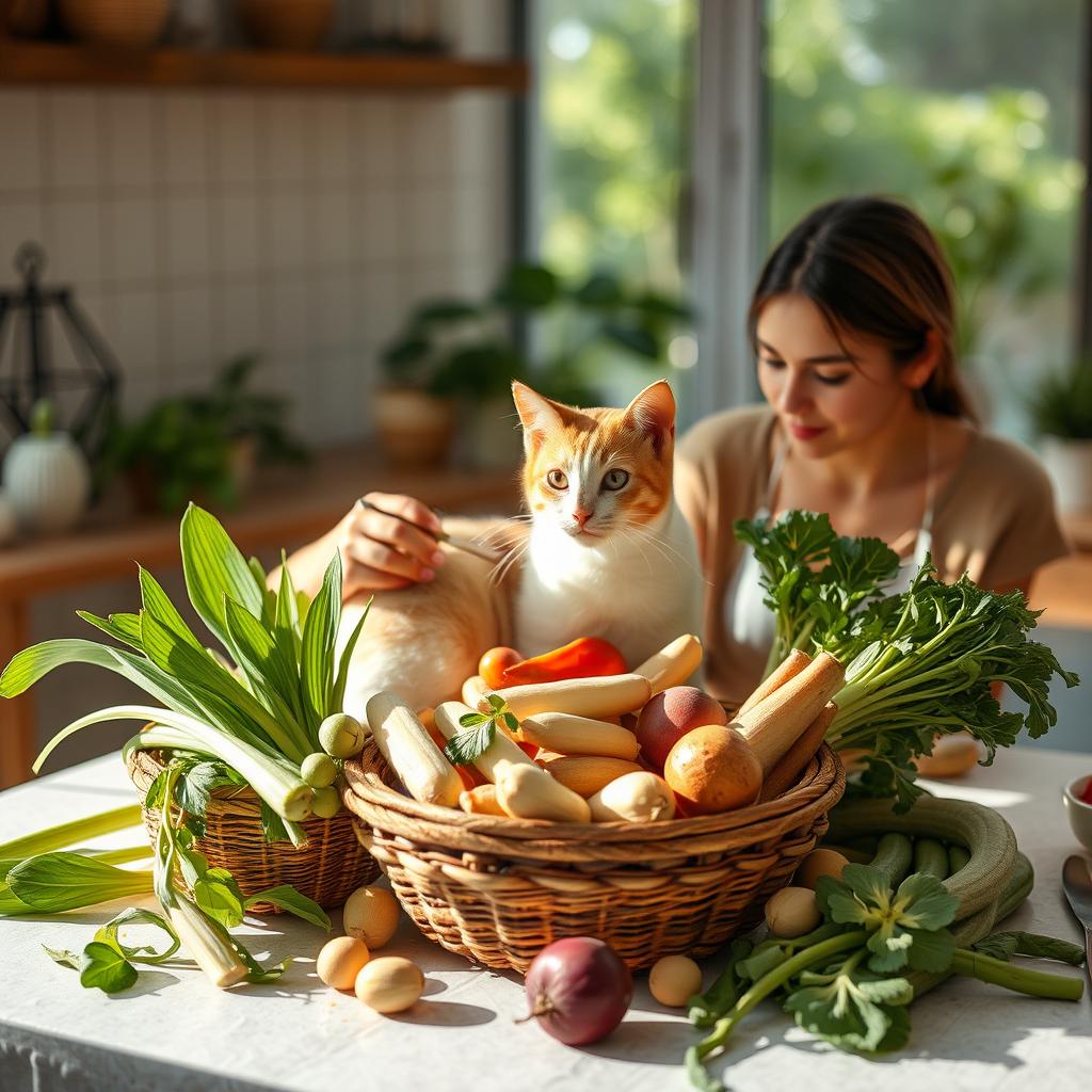 Imagem sobre legumes que gatos podem comer