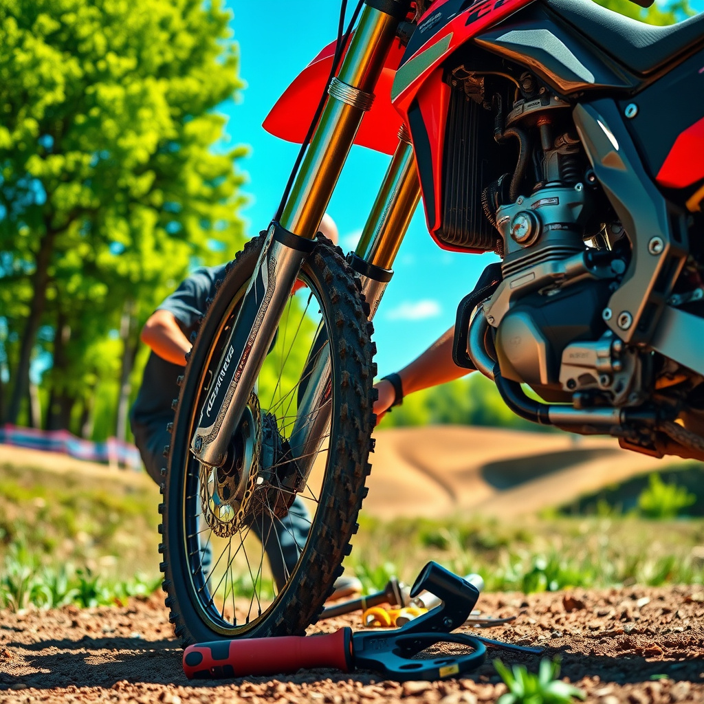 Imagem sobre ajuste de suspensão para motocross