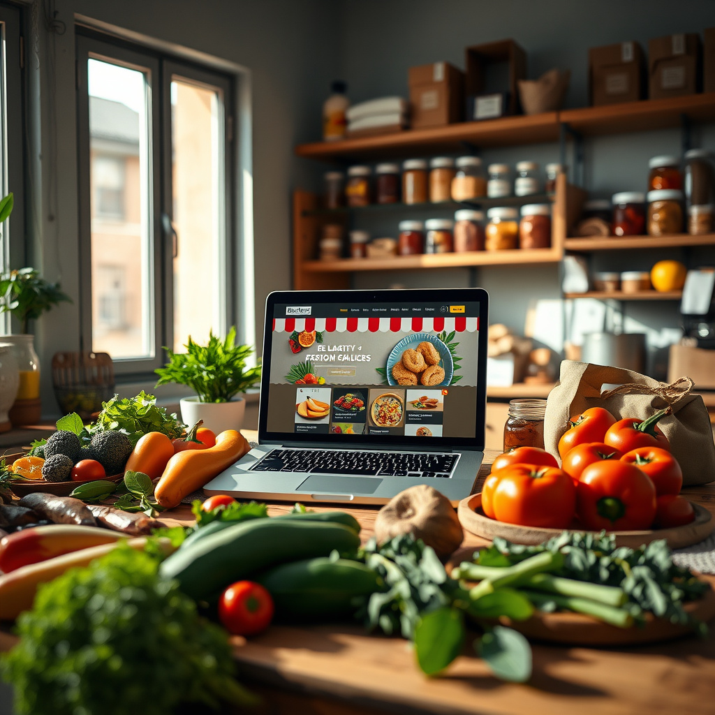 Imagem sobre canal de vendas online para alimentos