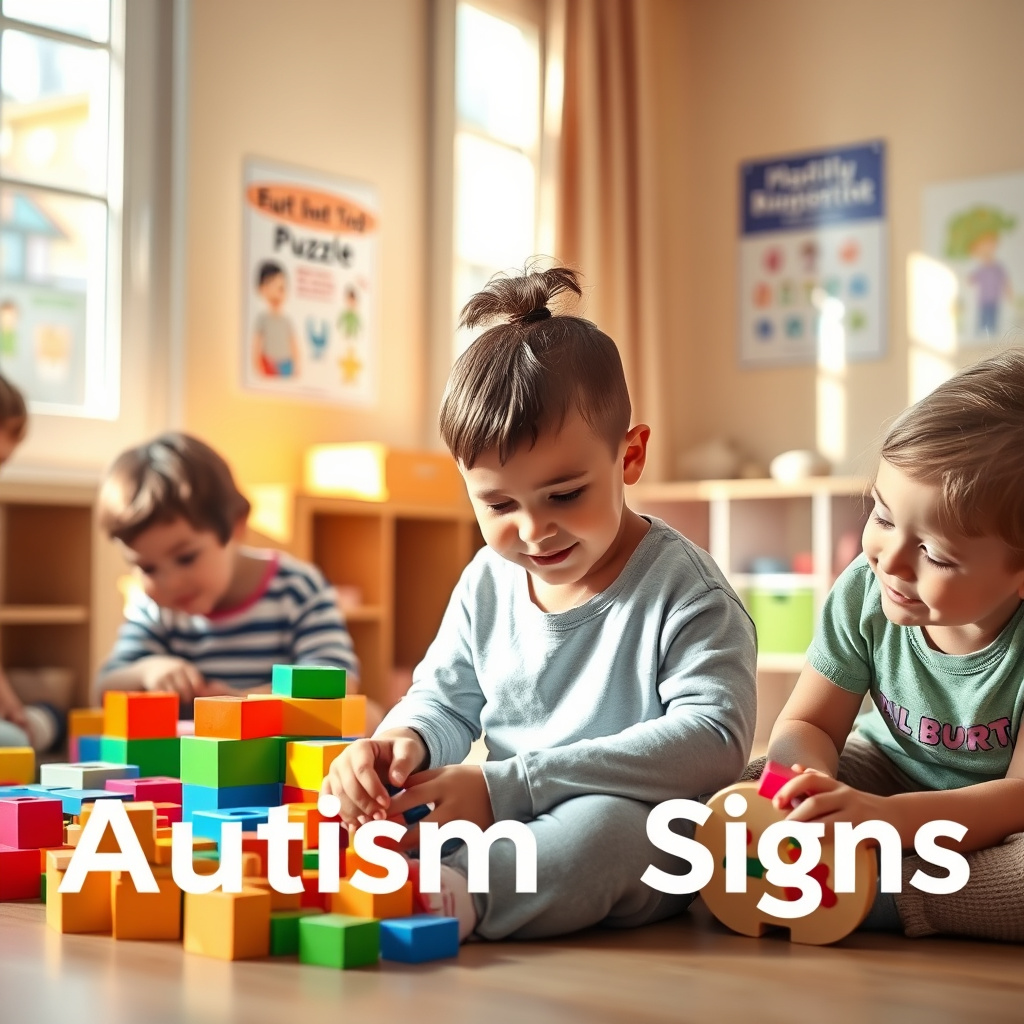 Imagem sobre sinais de autismo em crianças