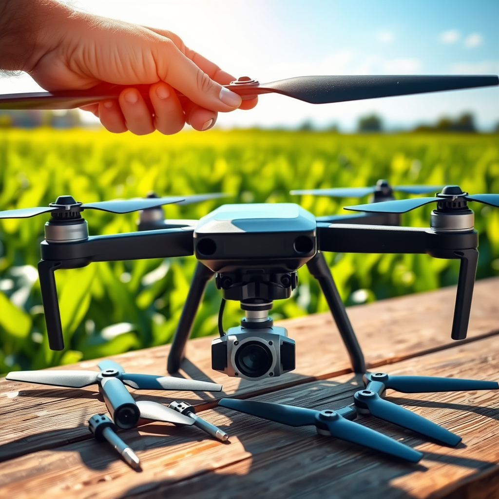 Imagem sobre Como substituir hélices de drones agrícolas