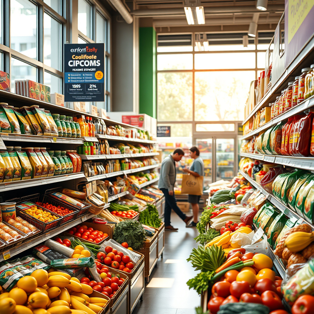 Imagem sobre vendas de alimentos em supermercados