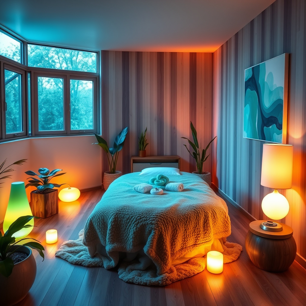 Imagem sobre cromoterapia e relaxamento profundo
