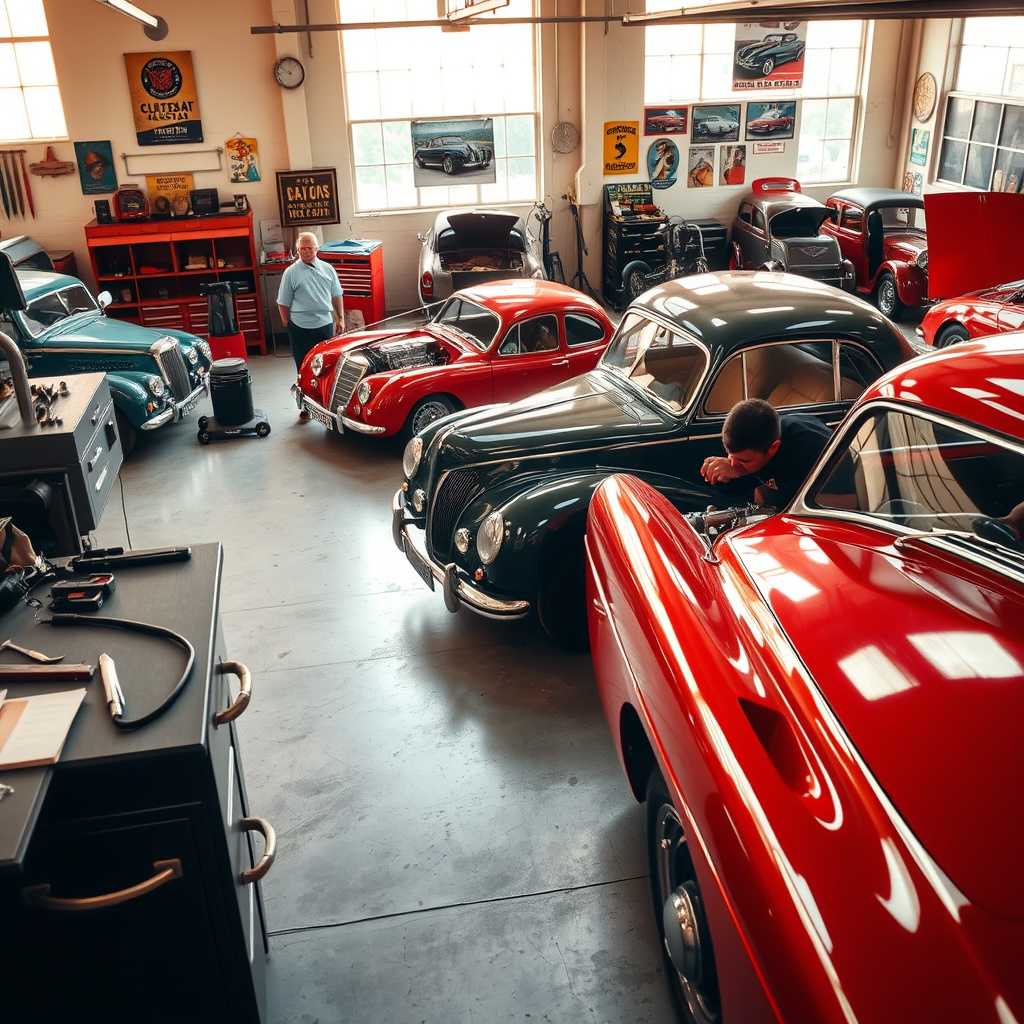 Imagem sobre manutenção de carros antigos