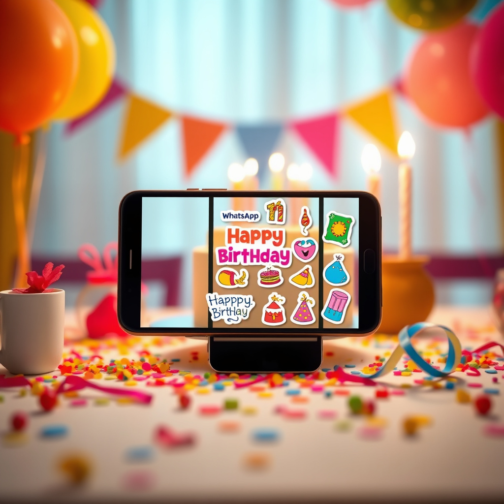 Imagem sobre figurinha whatsapp feliz aniversário