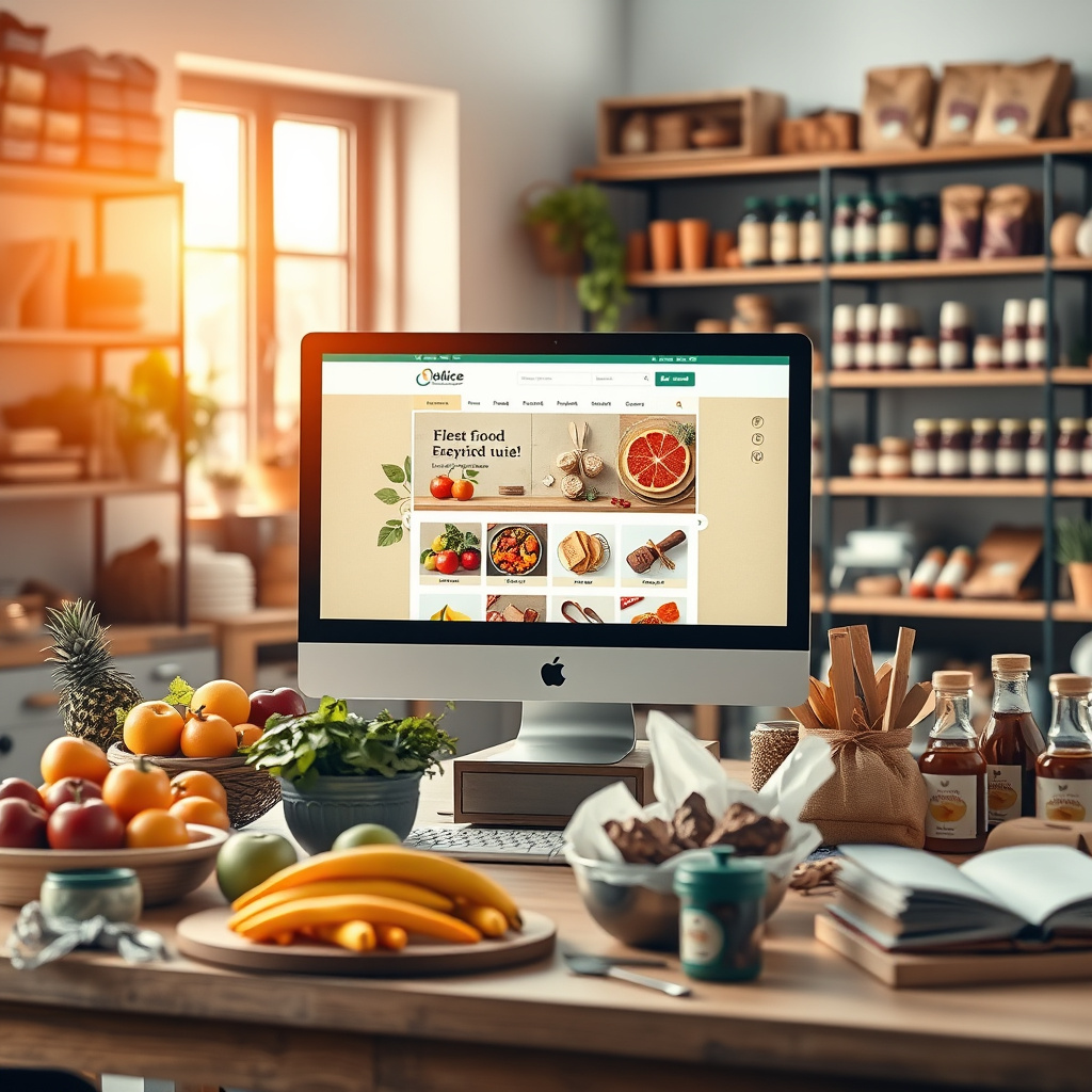 Imagem sobre vendas de alimentos em lojas online