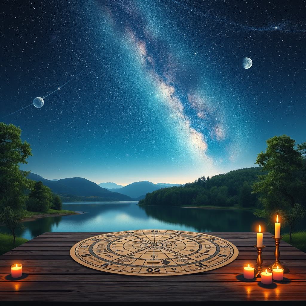 Imagem sobre mapa astral detalhado
