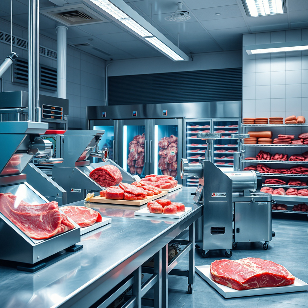 Imagem sobre equipamento para processamento de carnes