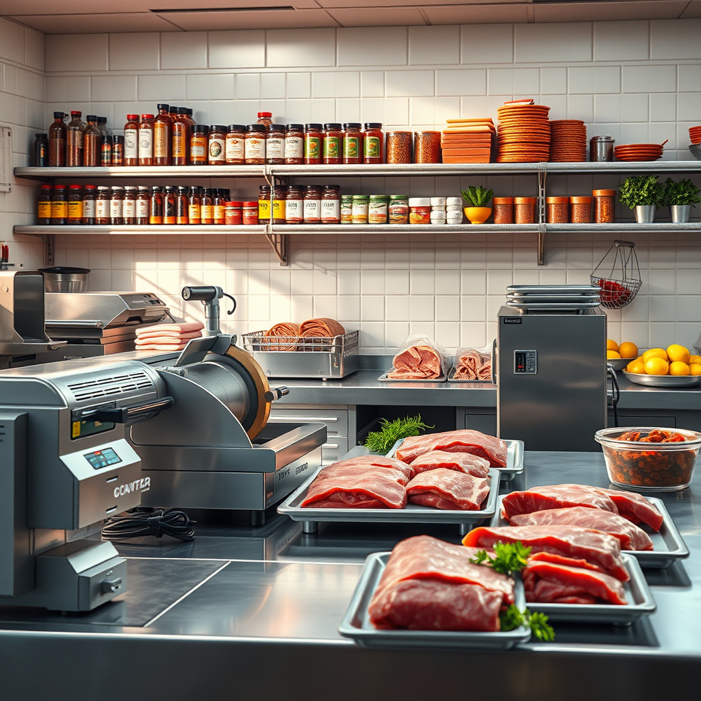 Imagem sobre equipamentos para produção de carnes processadas