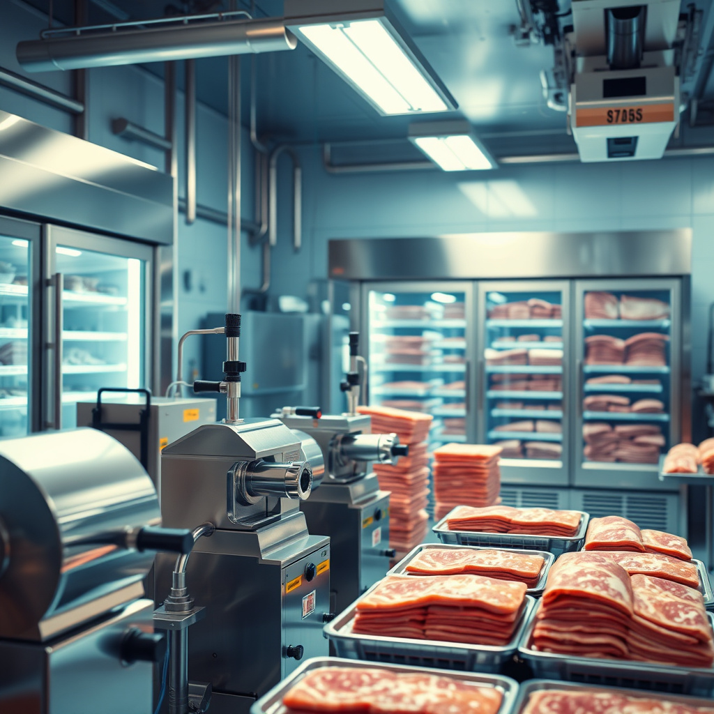 Imagem sobre equipamentos para processamento de carnes processadas