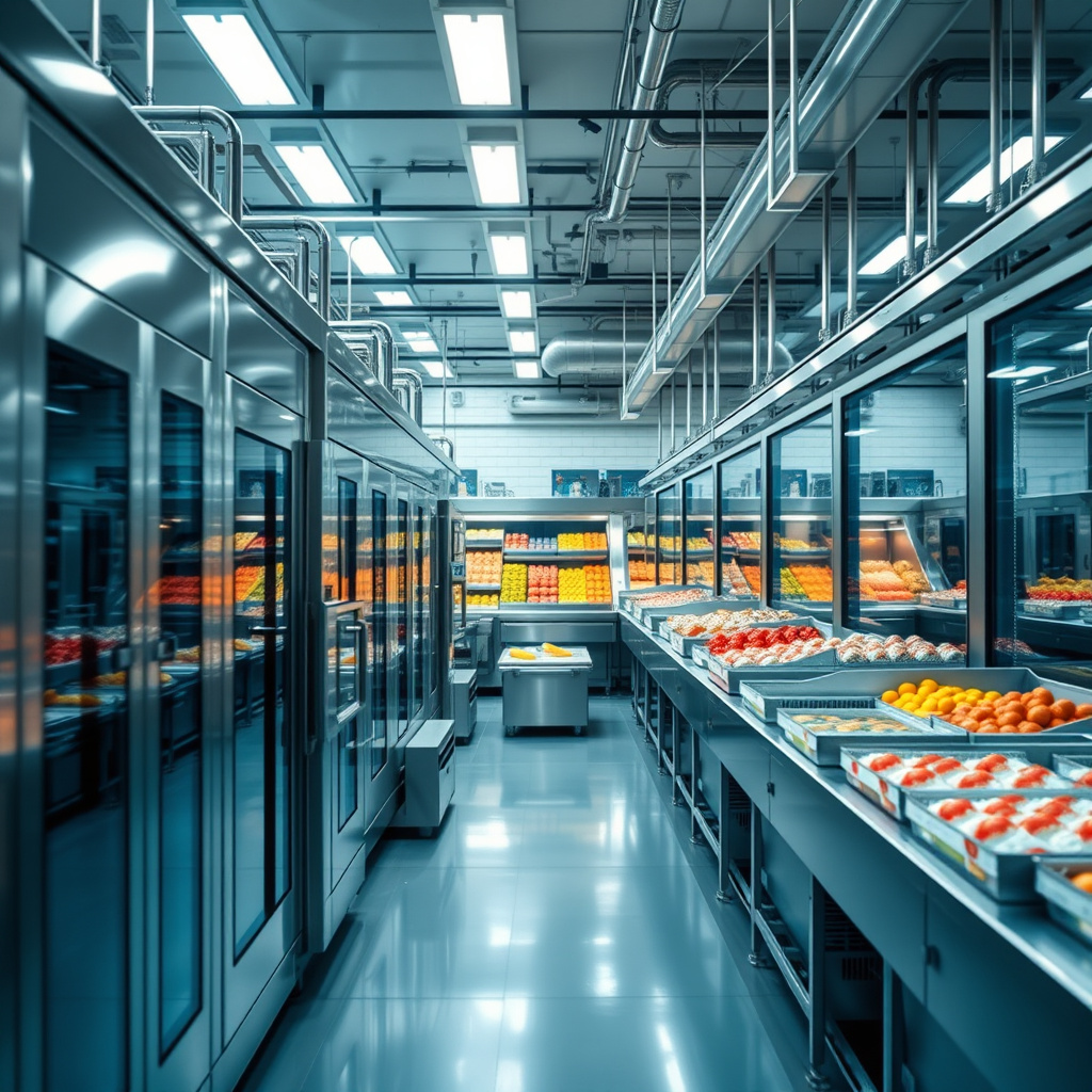 Imagem sobre máquinas para produção de alimentos congelados