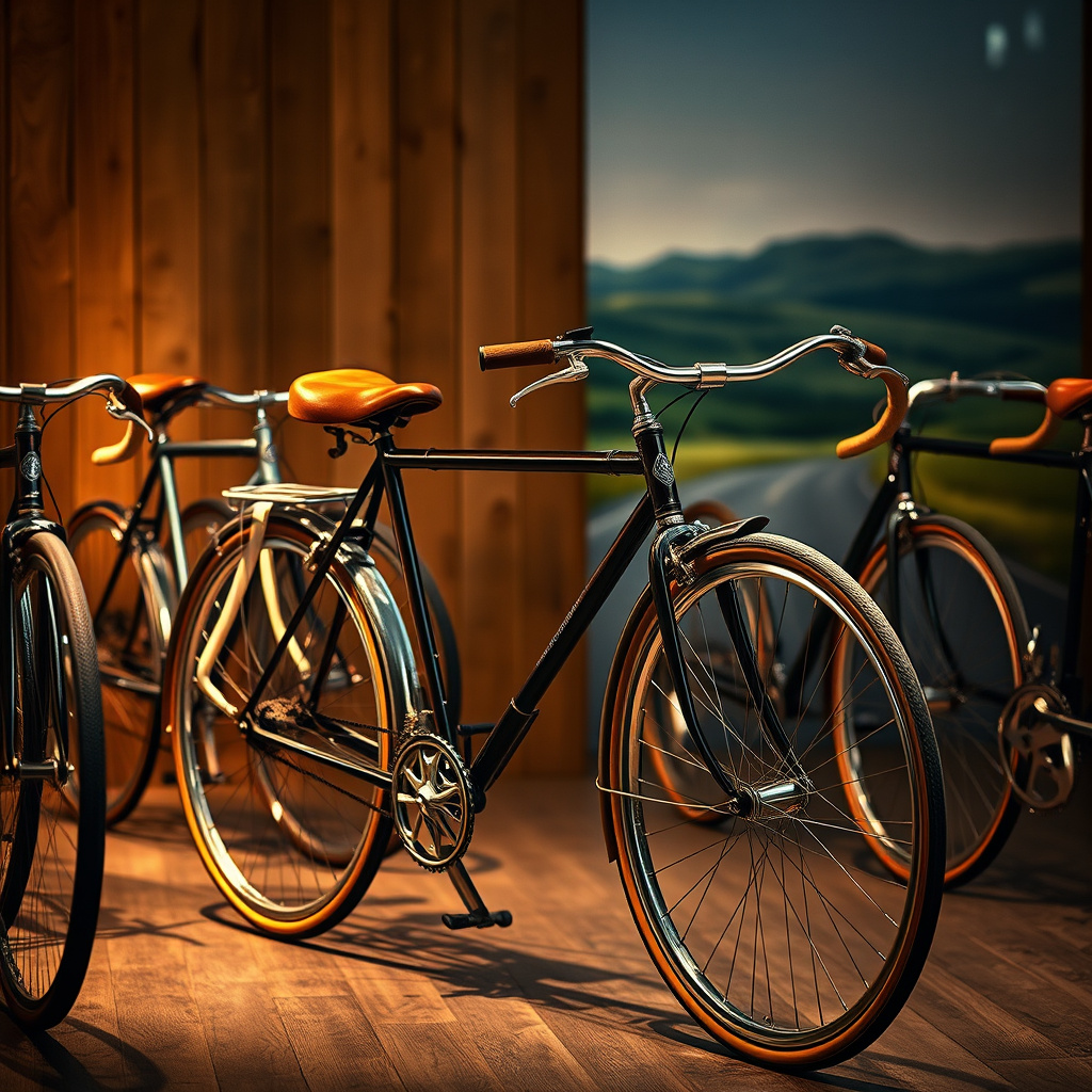Imagem sobre bicicletas de corrida clássicas