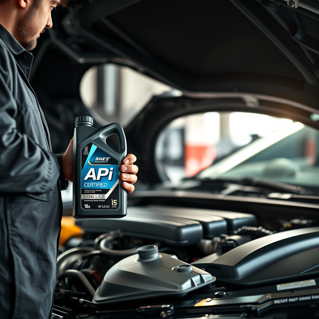 Imagem sobre óleo com certificação API