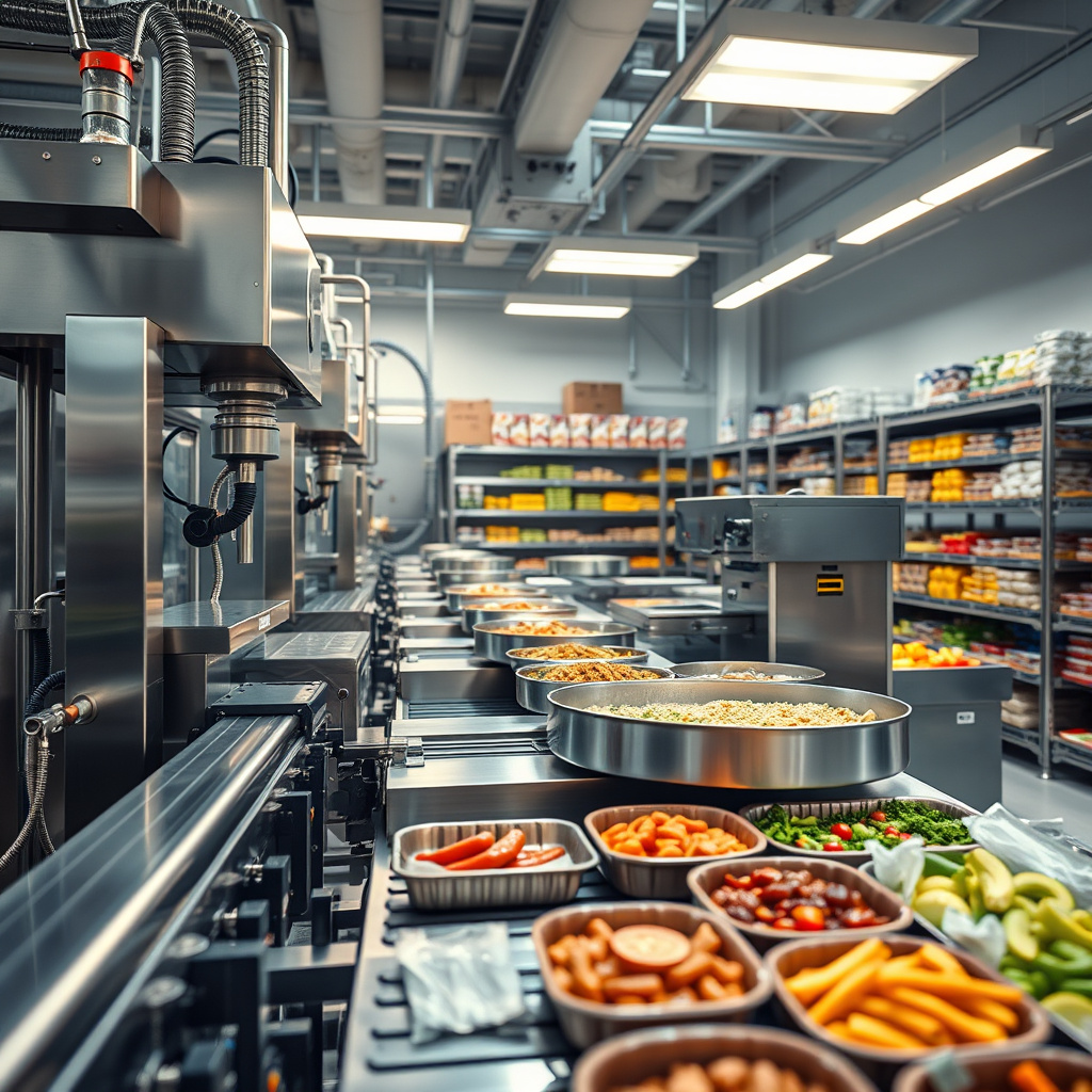 Imagem sobre máquinas para processamento de alimentos prontos