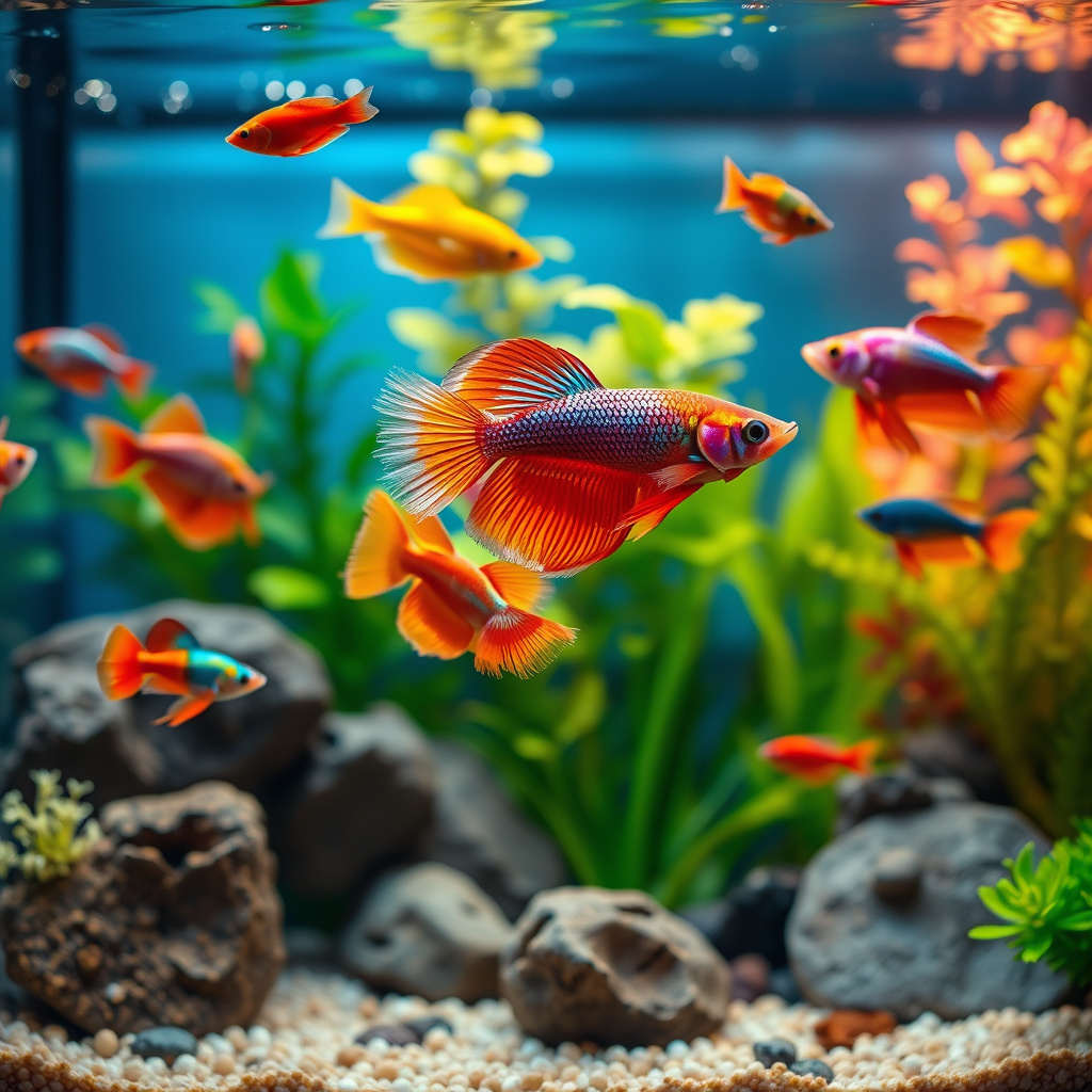 Imagem sobre peixes exóticos para aquário de água quente