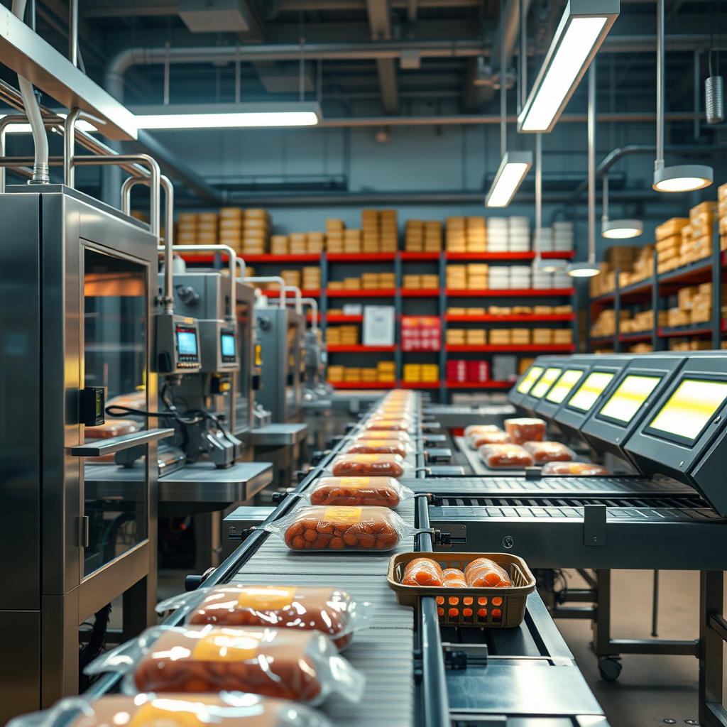 Imagem sobre máquinas para produção de alimentos industrializados