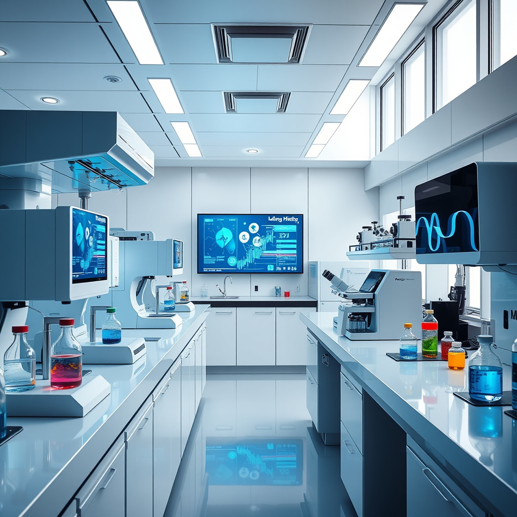 Imagem sobre laboratório com tecnologia