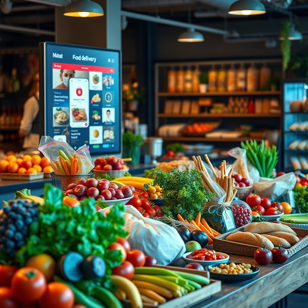 Imagem sobre vendas de alimentos em plataformas digitais de 2023