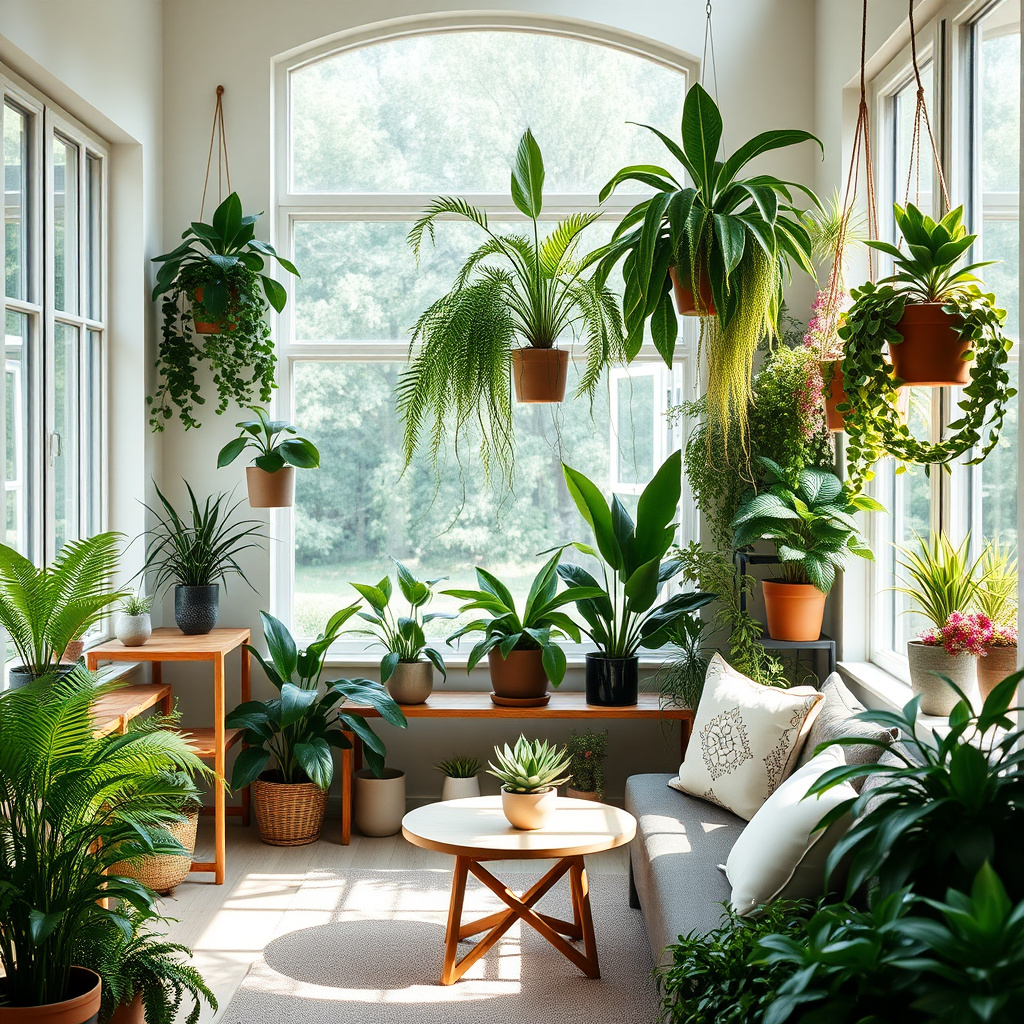 Imagem sobre jardim indoor em casa