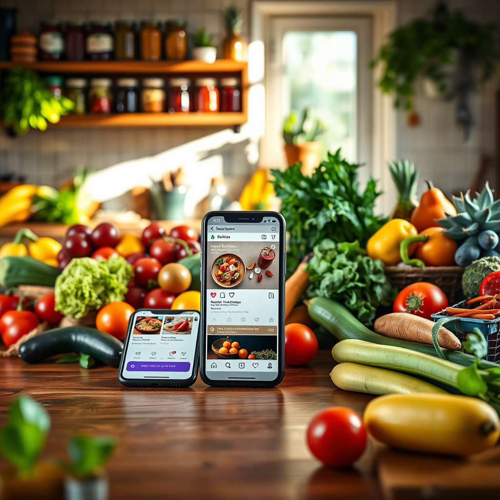Imagem sobre vendas de produtos alimentícios em redes sociais