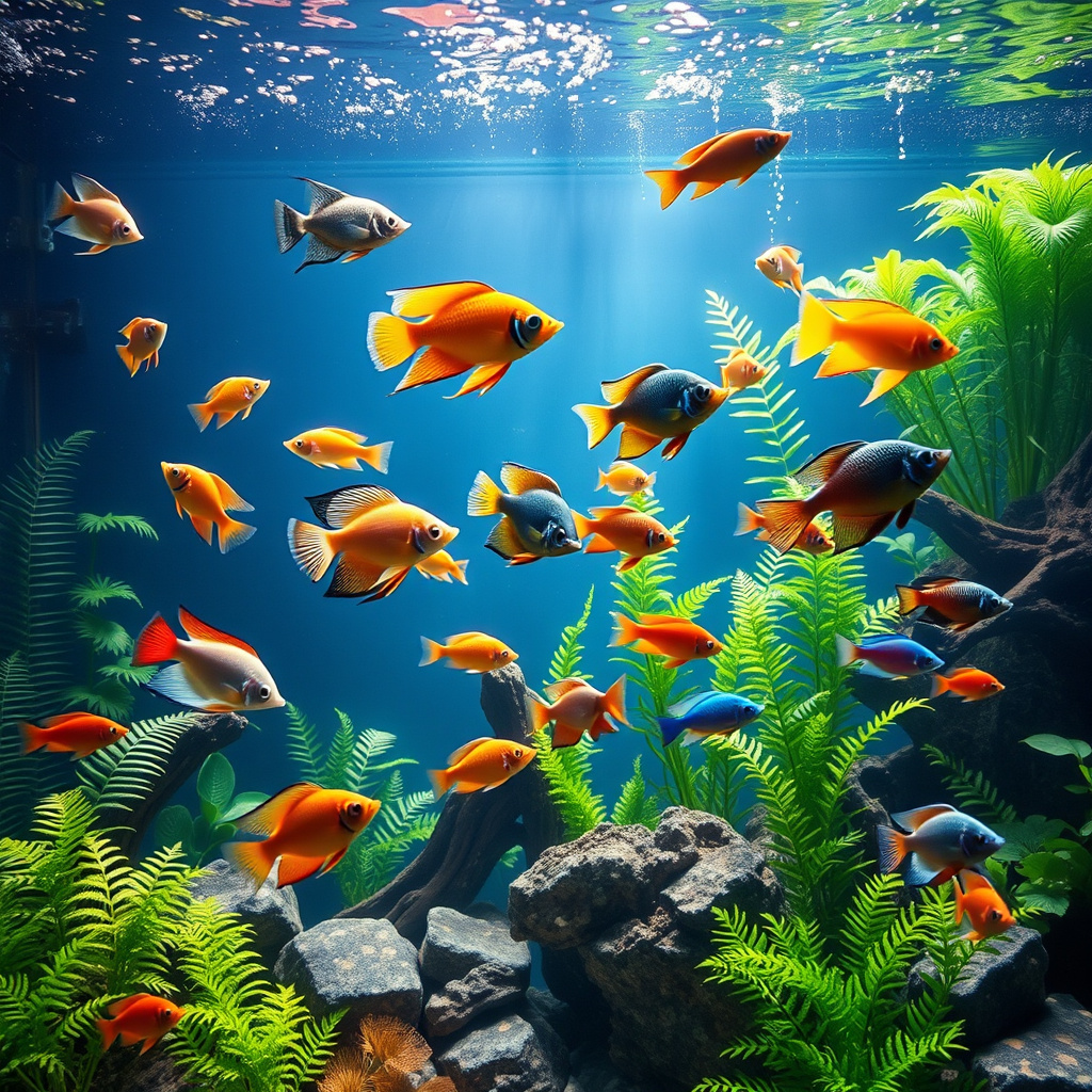 Imagem sobre peixes exóticos que podem viver na mesma água