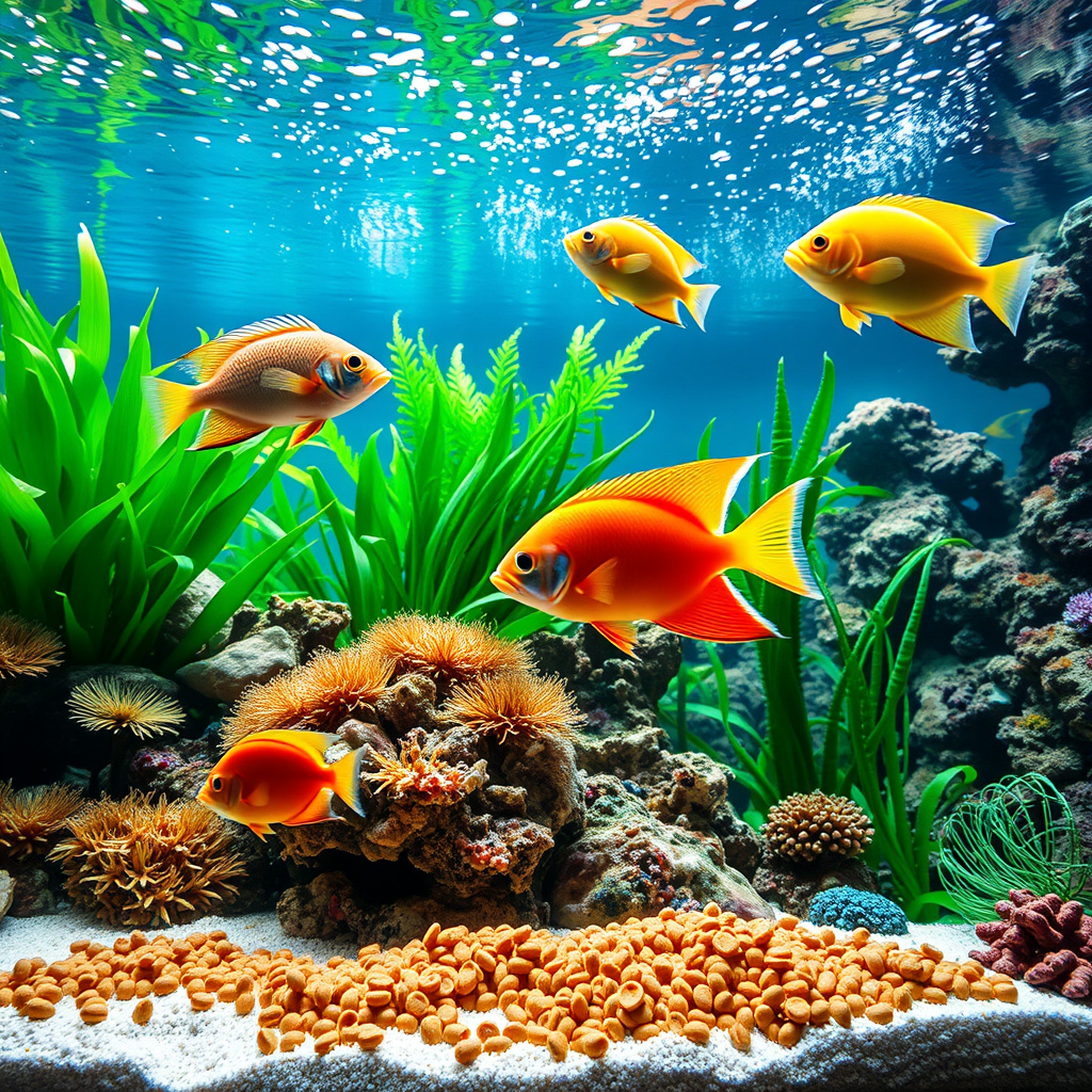 Imagem sobre como alimentar peixes exóticos de aquário