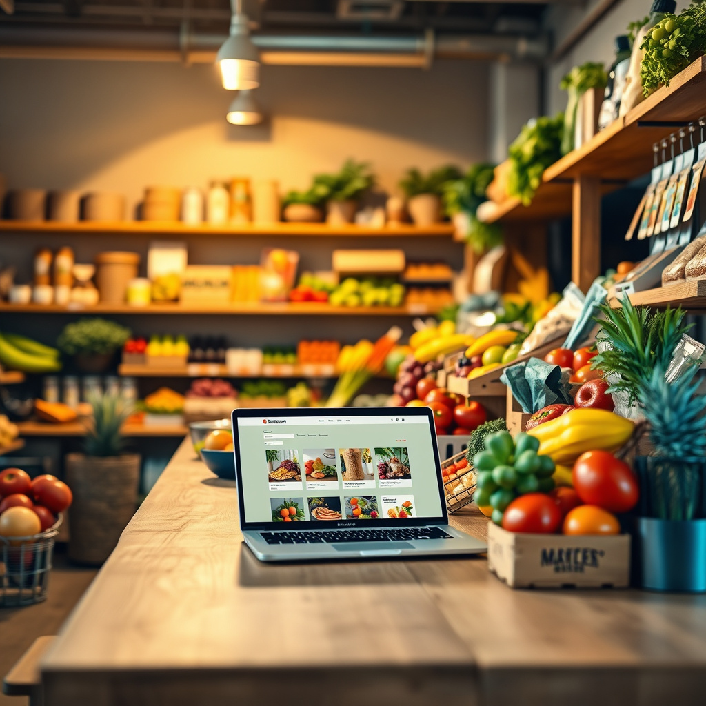 Imagem sobre vendas de alimentos em plataformas de e-commerce em 2023