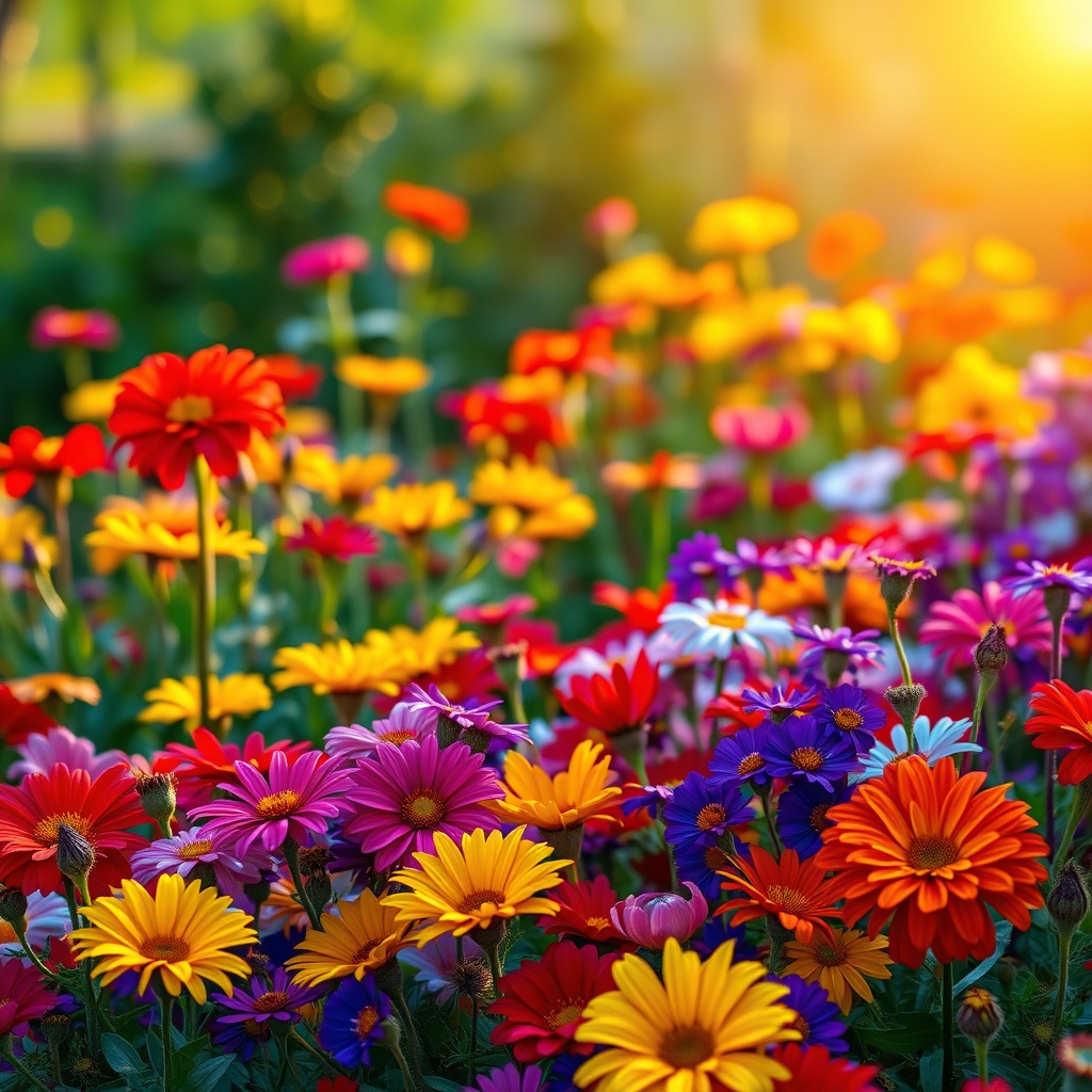 Imagem sobre flores de cores vibrantes