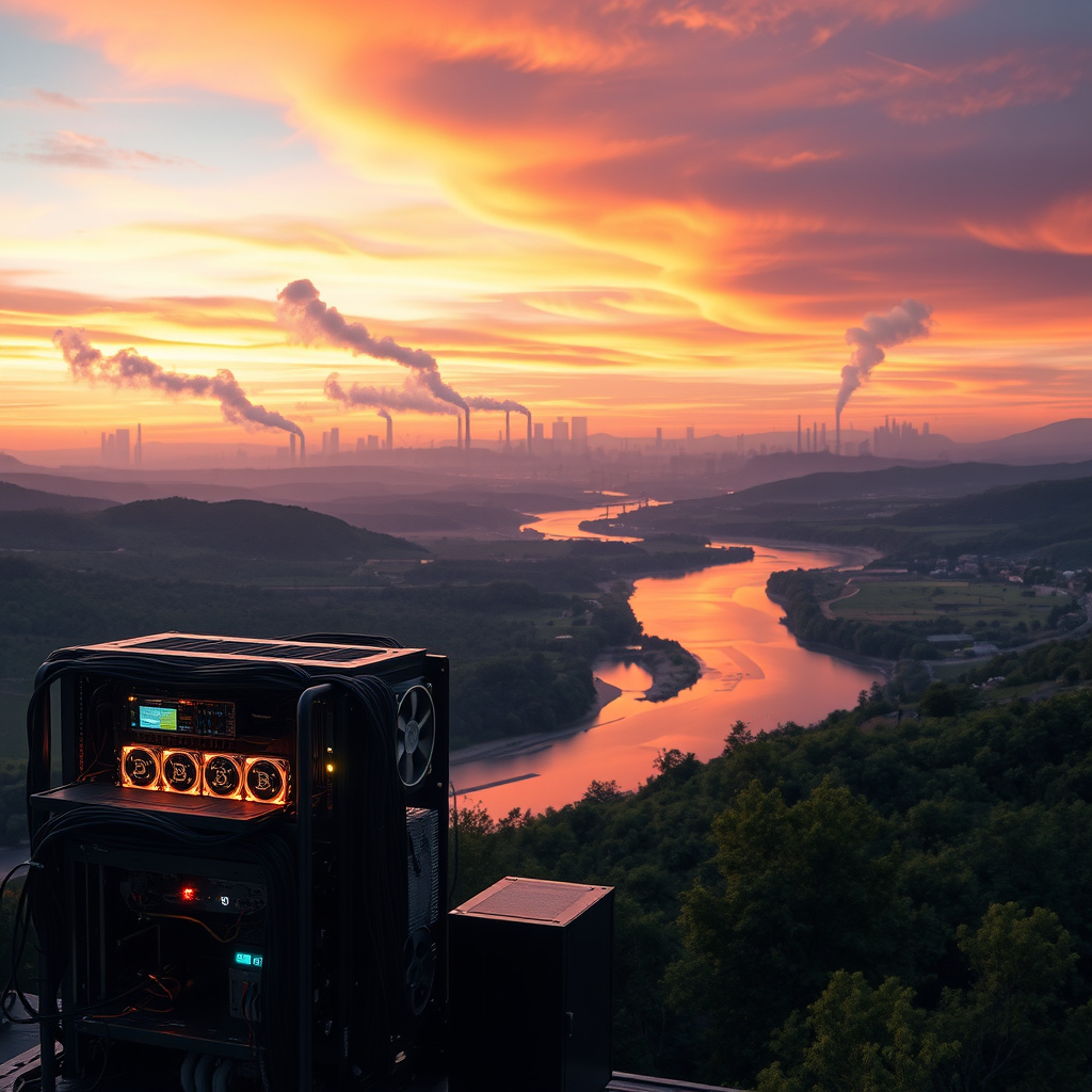 Imagem sobre impacto ambiental do bitcoin