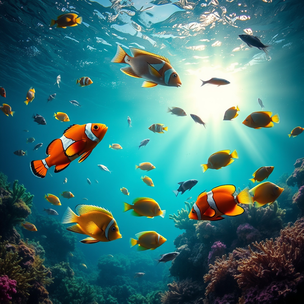 Imagem sobre peixes exóticos que vivem em águas rasas