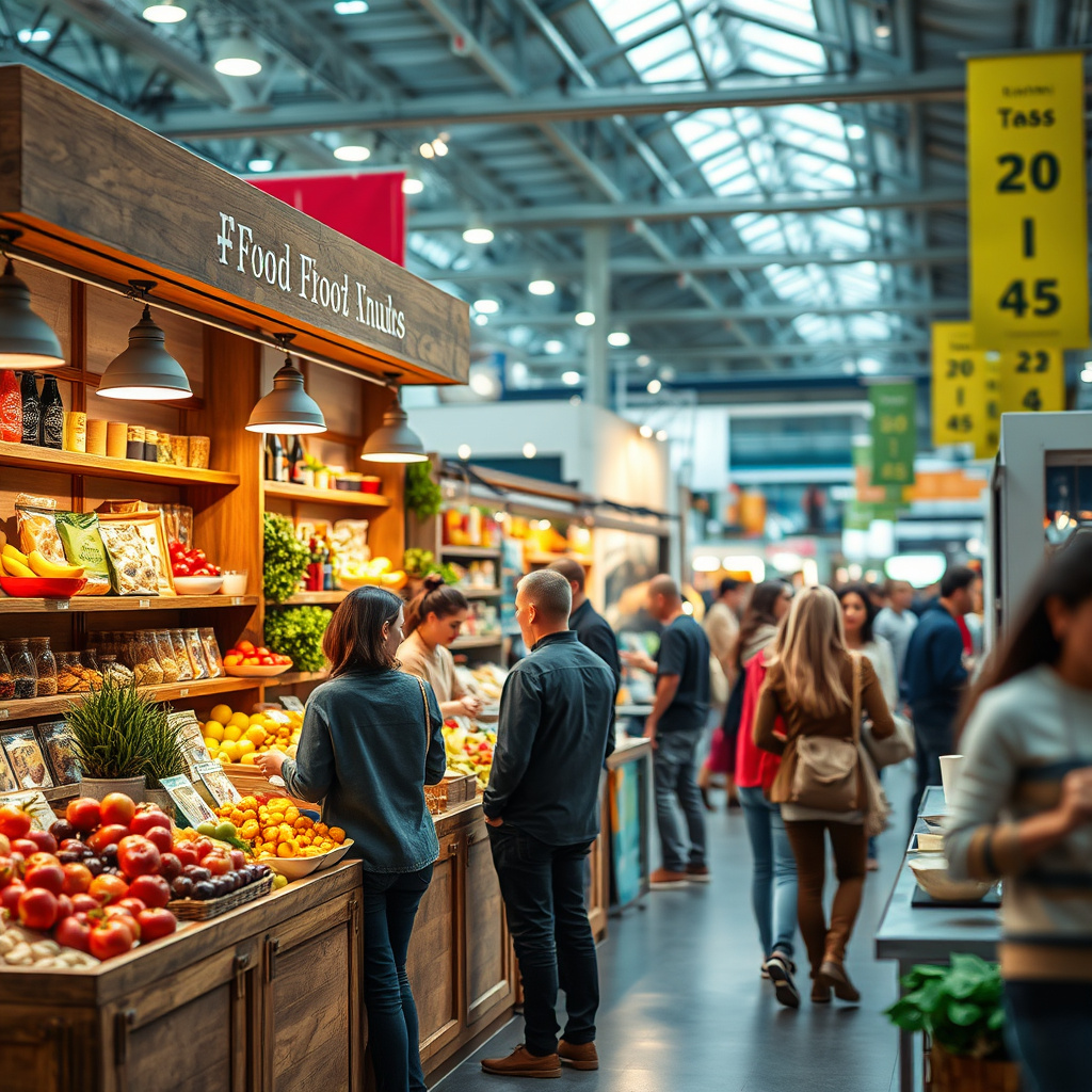 Imagem sobre vendas de produtos alimentícios em feiras de negócios