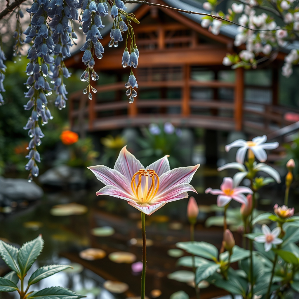 Imagem sobre flores raras do Japão