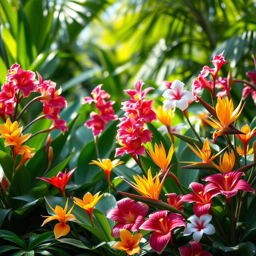 Imagem sobre flores tropicais exóticas
