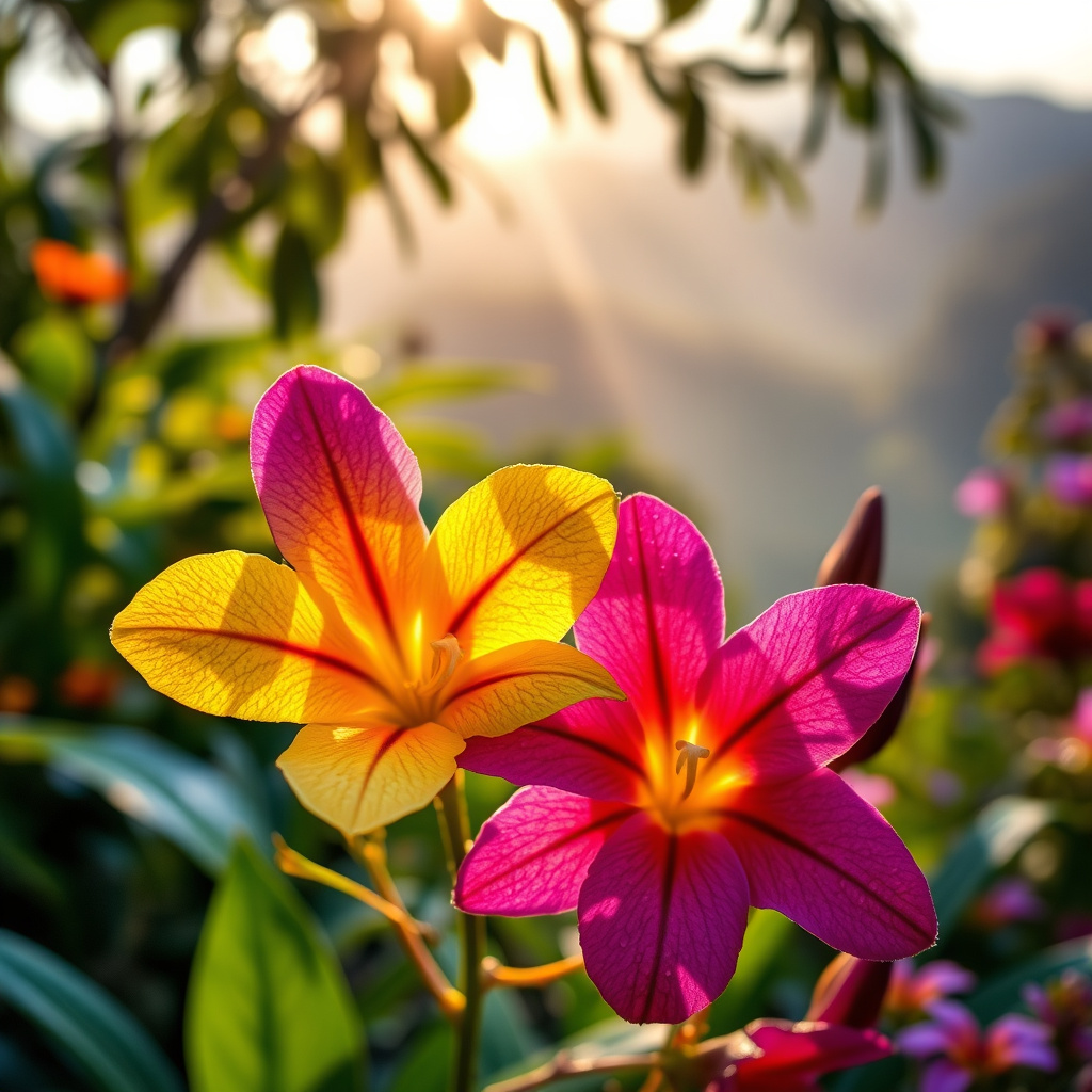 Imagem sobre flores exóticas raras
