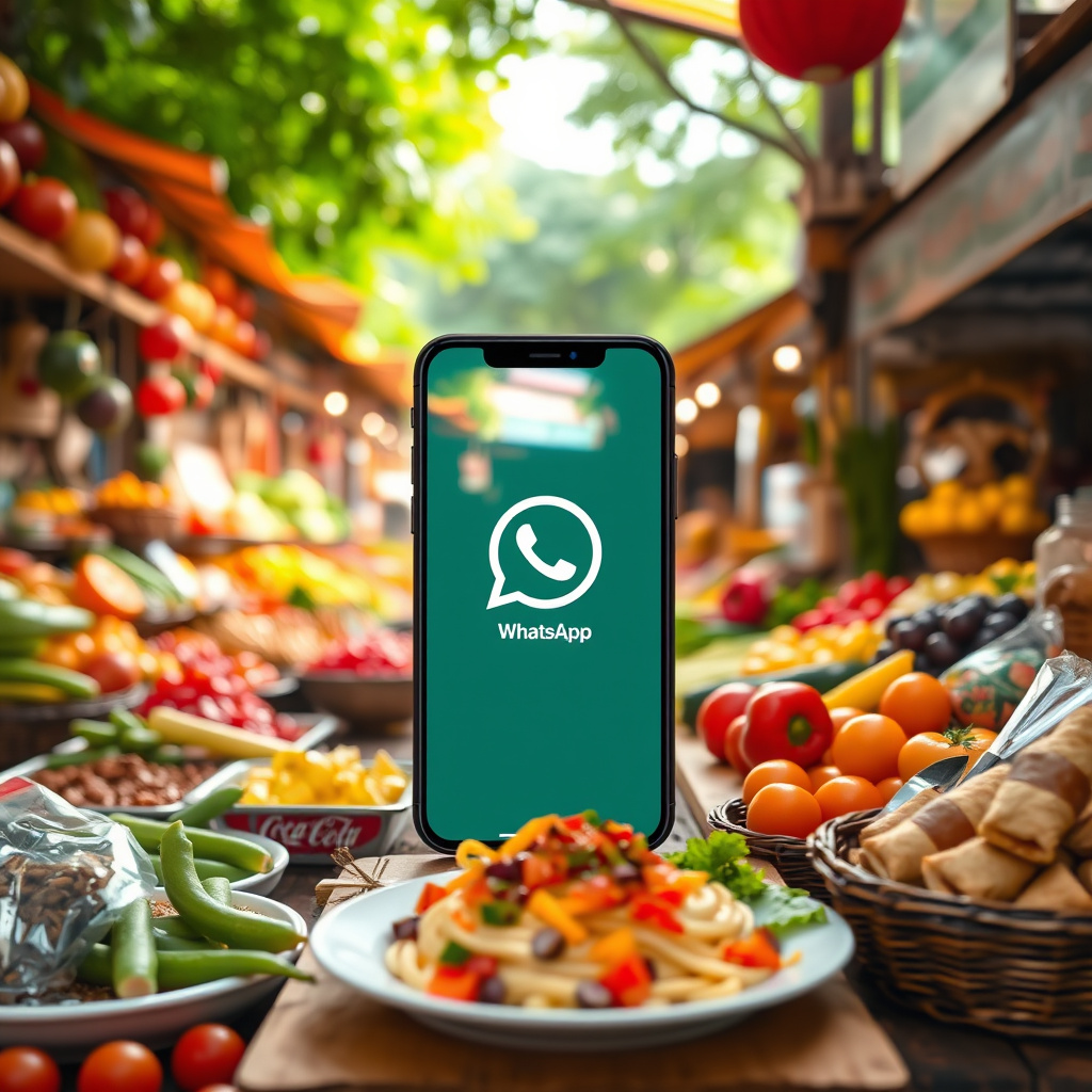 Imagem sobre vendas de alimentos através do WhatsApp