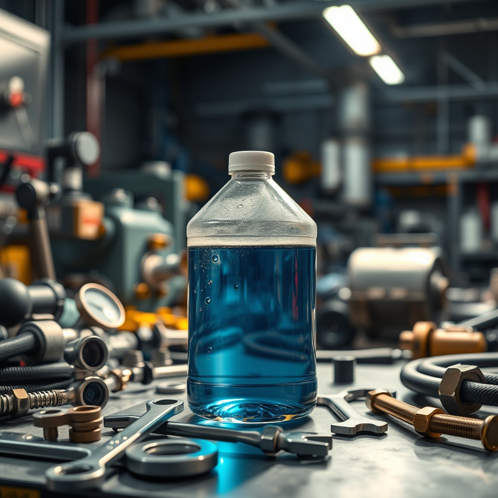 Imagem sobre fluído hidráulico industrial