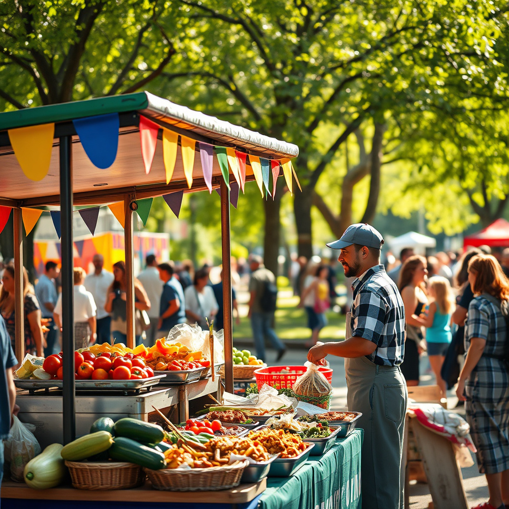 Imagem sobre vendas de alimentos em eventos comunitários