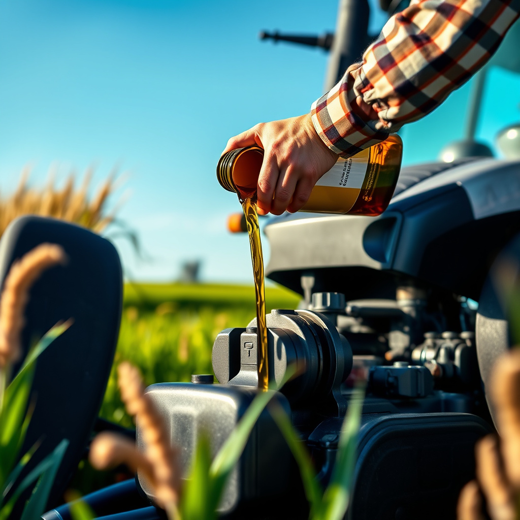 Imagem sobre óleo para motor agrícola