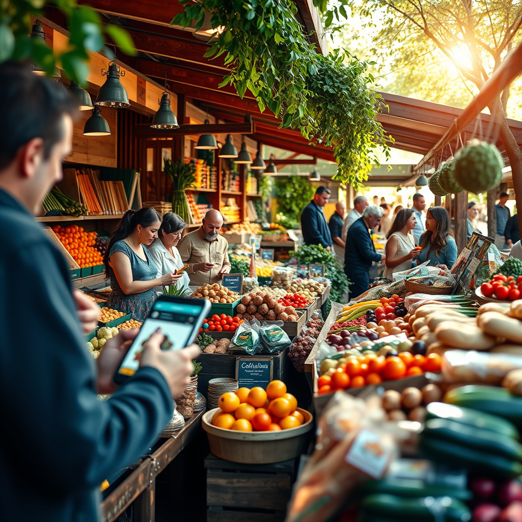 Imagem sobre vendas de alimentos em plataformas de marketplace em 2023