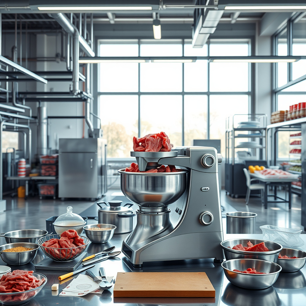 Imagem sobre misturador de carne industrial