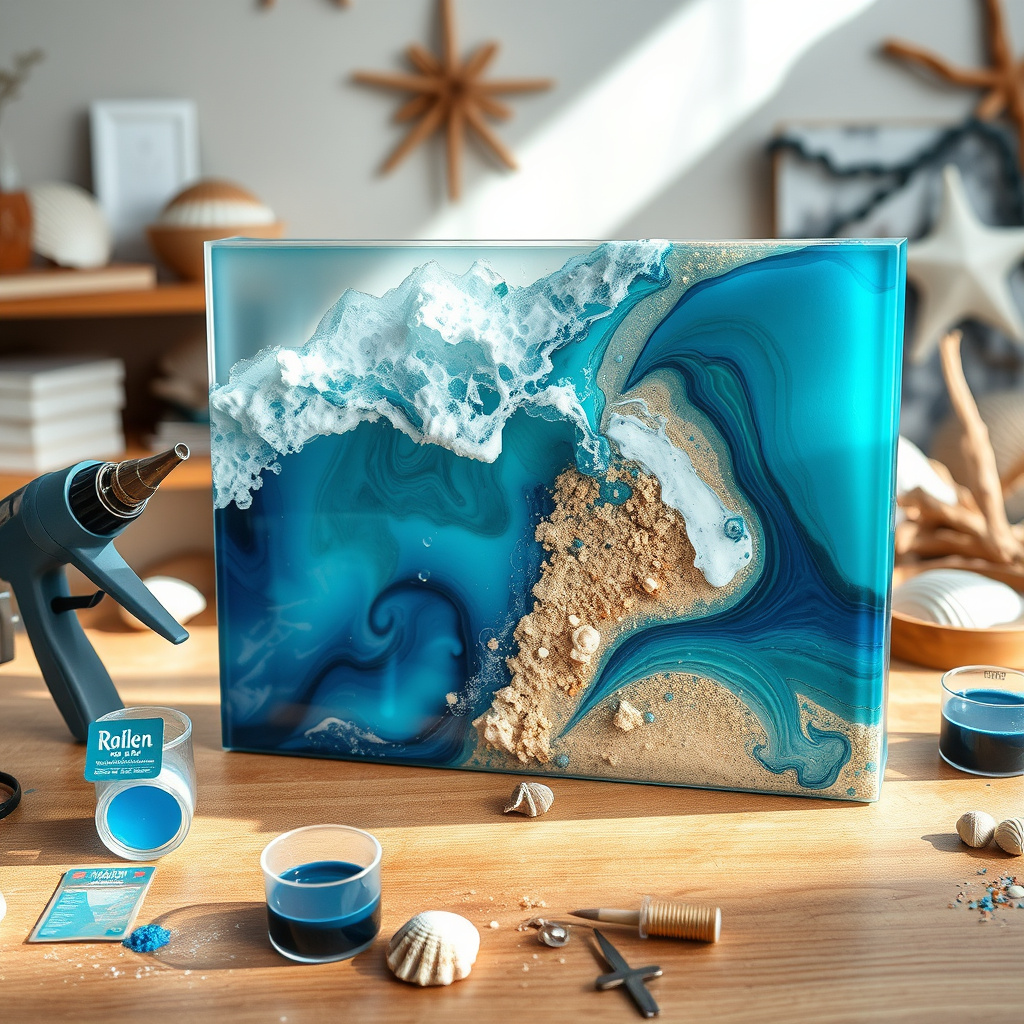 Imagem sobre efeito oceano em resina