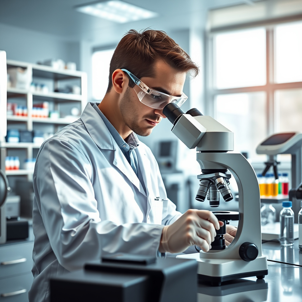 Imagem sobre laboratório com apoio médico