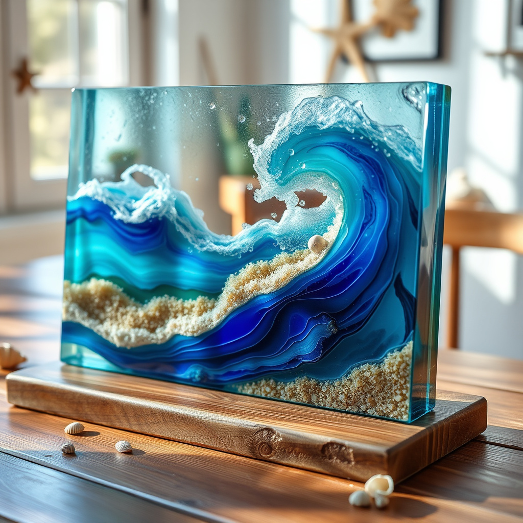Imagem sobre arte marinha com resina