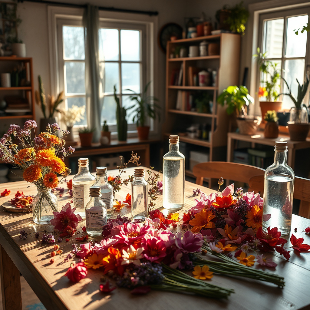 Imagem sobre resina epóxi para artesanato com flores