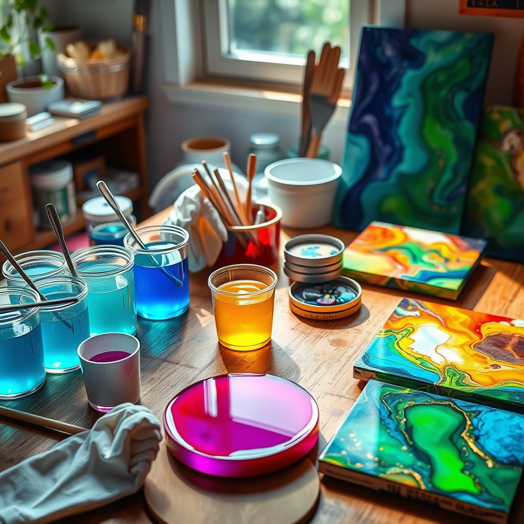 Imagem sobre resina epóxi para projetos de arte