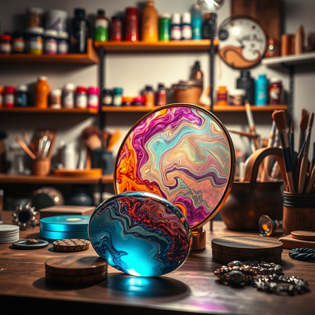 Imagem sobre resina epóxi para arte e design