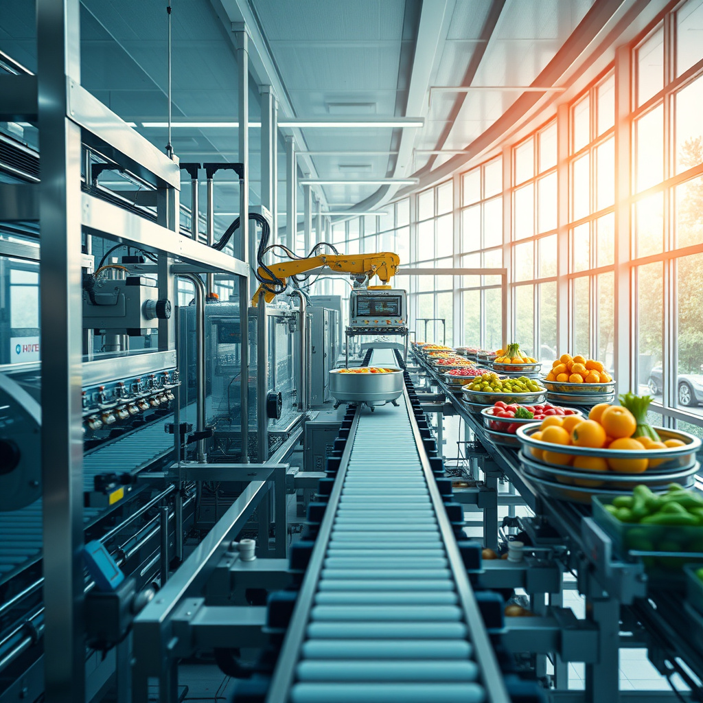 Imagem sobre linha industrial de processamento