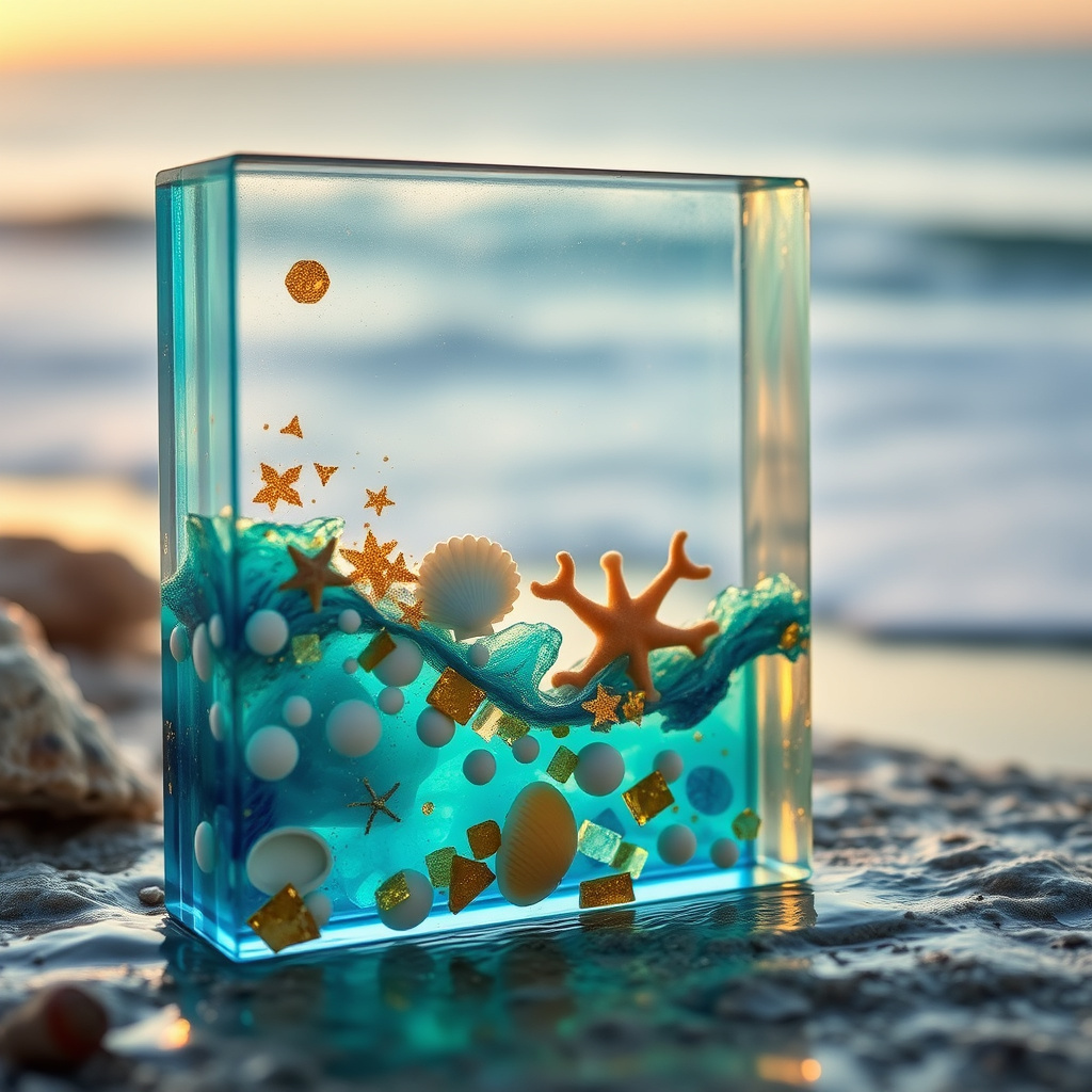 Imagem sobre arte oceânica em resina