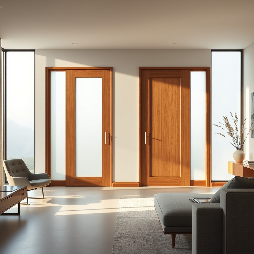 Imagem sobre portas com design minimalista